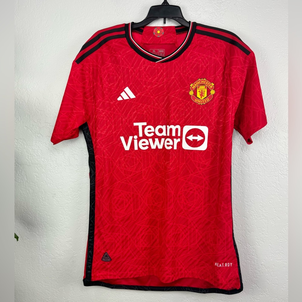 Women’s  Manchester United Red Home Authentic Pro Soccer Jersey 2023/2024